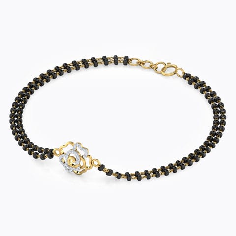 Anaisha Diamond Mangalsutra Bracelet Diamond Bracelets 18 Karat Yellow Gold Anaisha Diamond Mangalsutra Bracelet