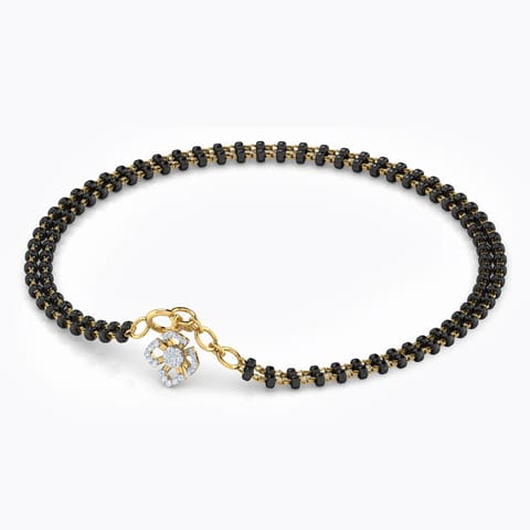Yuti Diamond Mangalsutra Bracelet Diamond Bracelets 18 Karat Yellow Gold Yuti Diamond Mangalsutra Bracelet