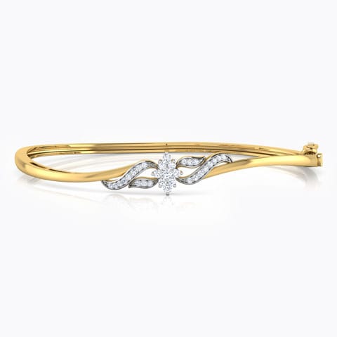 Lucid Curve Diamond Bracelet Diamond Bracelets 18 Karat Yellow Gold Lucid Curve Diamond Bracelet