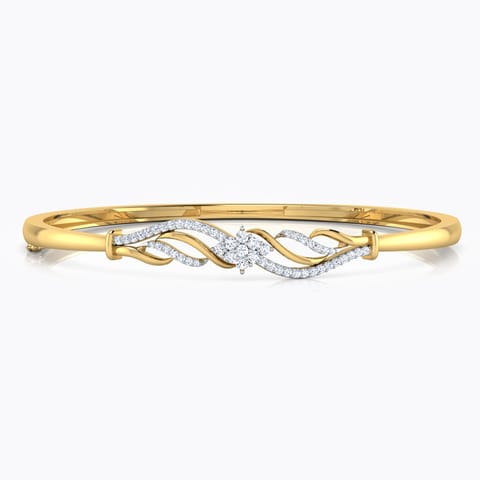 Sparkling Curve Diamond Bracelet Diamond Bracelets 18 Karat Yellow Gold Sparkling Curve Diamond Bracelet