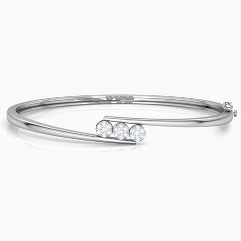 Trio Cluster Diamond Bracelet Diamond Bracelets 18 Karat White Gold Trio Cluster Diamond Bracelet