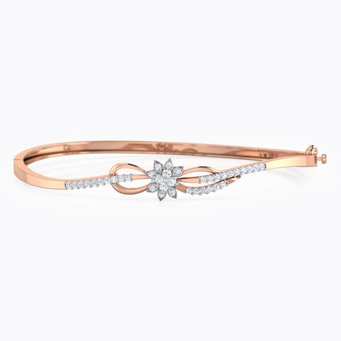 Floret Infinity Diamond Bracelet Diamond Bracelets 18 Karat Rose Gold Floret Infinity Diamond Bracelet