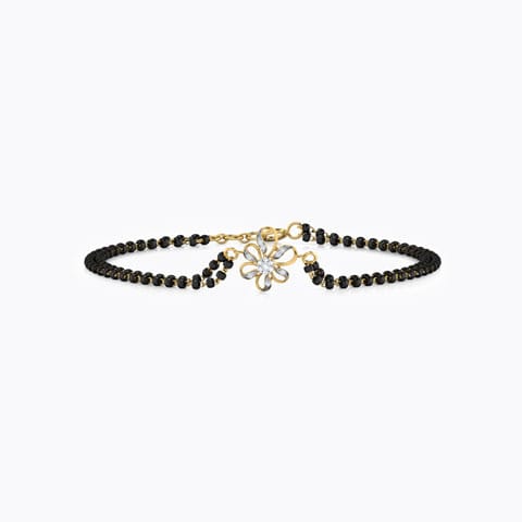 Devanshi Diamond Mangalsutra Bracelet Diamond Bracelets 18 Karat Yellow Gold Devanshi Diamond Mangalsutra Bracelet