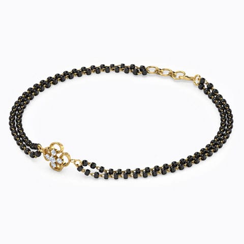 Shelly Diamond Mangalsutra Bracelet Diamond Bracelets 18 Karat Yellow Gold Shelly Diamond Mangalsutra Bracelet