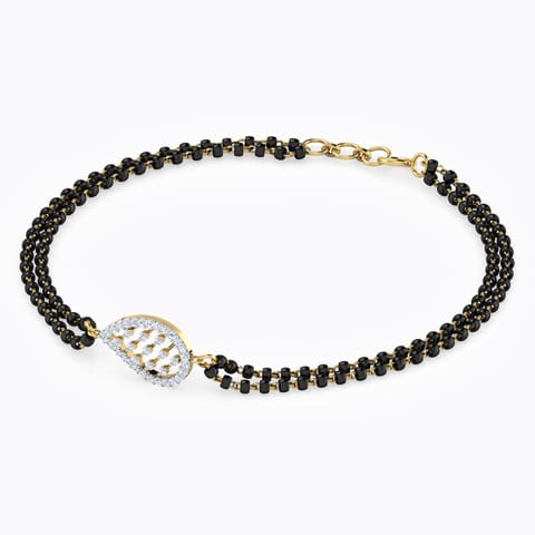 Misty Diamond Mangalsutra Bracelet Diamond Bracelets 18 Karat Yellow Gold Misty Diamond Mangalsutra Bracelet
