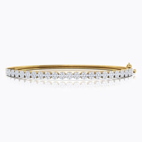 Elegant Cluster Diamond Bracelet Diamond Bracelets 18 Karat Yellow Gold Elegant Cluster Diamond Bracelet