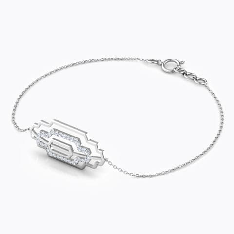 Metro Zigzag Diamond Bracelet Diamond Bracelets 14 Karat White Gold Metro Zigzag Diamond Bracelet