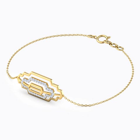 Metro Zigzag Diamond Bracelet Diamond Bracelets 18 Karat Yellow Gold Metro Zigzag Diamond Bracelet