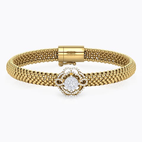 Granular Bloom Diamond Bracelet Diamond Bracelets 18 Karat Yellow Gold Granular Bloom Diamond Bracelet