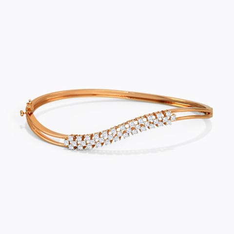 Flexure Diamond Bracelet Diamond Bracelets 18 Karat Rose Gold Flexure Diamond Bracelet