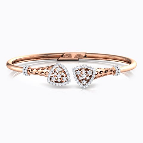 Trigon Diamond Bracelet Diamond Bracelets 18 Karat Rose Gold Trigon Diamond Bracelet