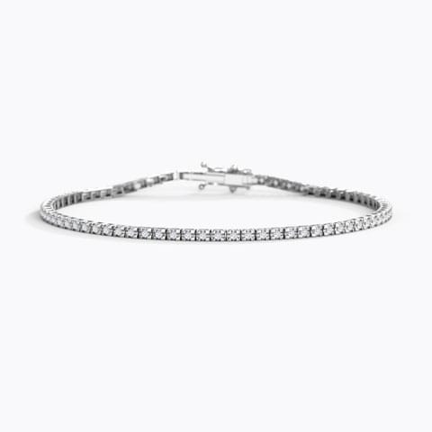 Radiant Tennis Diamond Bracelet Diamond Bracelets 18 Karat White Gold Radiant Tennis Diamond Bracelet
