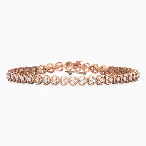 Brilliance Tennis Diamond Bracelet Diamond Bracelets 18 Karat Rose Gold Brilliance Tennis Diamond Bracelet