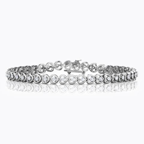 Brilliance Tennis Diamond Bracelet Diamond Bracelets 14 Karat White Gold Brilliance Tennis Diamond Bracelet