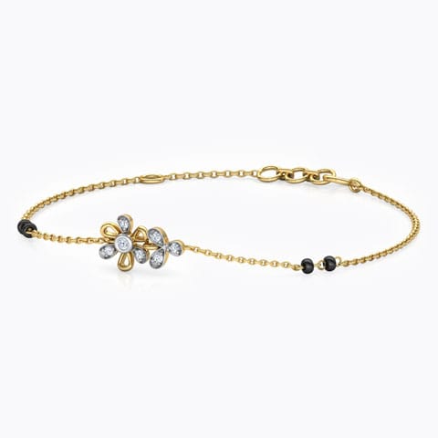 Meher Diamond Mangalsutra Bracelet Diamond Bracelets 18 Karat Yellow Gold Meher Diamond Mangalsutra Bracelet