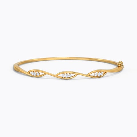 Helix Diamond Bracelet Diamond Bracelets 18 Karat Yellow Gold Helix Diamond Bracelet