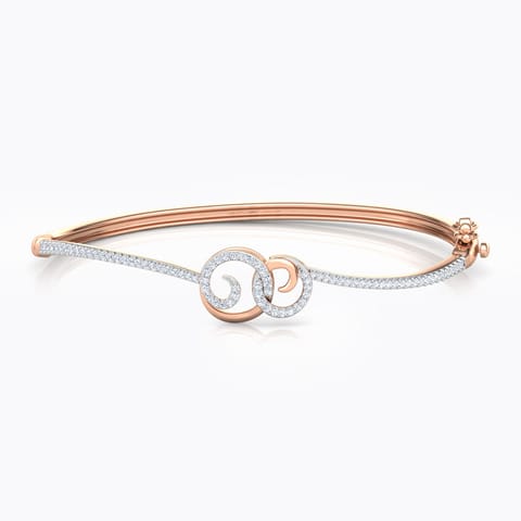 Sparkling Scroll Diamond Bracelet Diamond Bracelets 18 Karat Rose Gold Sparkling Scroll Diamond Bracelet