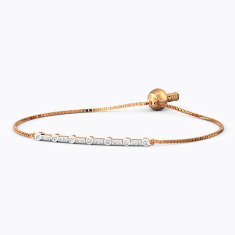 Classic Diamond Adjustable Bracelet Diamond Bracelets 18 Karat Rose Gold Classic Diamond Adjustable Bracelet