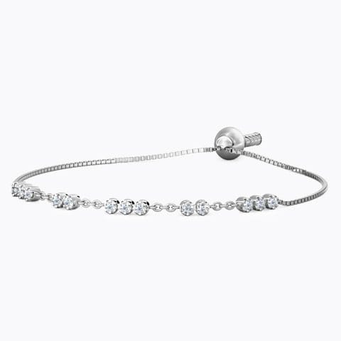 Diamond Array Adjustable Bracelet Diamond Bracelets 18 Karat White Gold Diamond Array Adjustable Bracelet