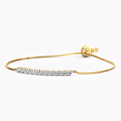 Petals Adjustable Diamond Bracelet Diamond Bracelets 18 Karat Yellow Gold Petals Adjustable Diamond Bracelet