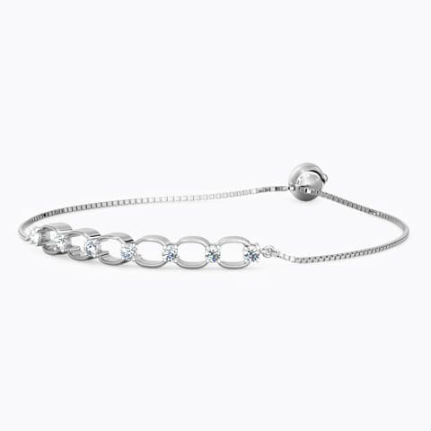 Link Adjustable Diamond Bracelet Diamond Bracelets 18 Karat White Gold Link Adjustable Diamond Bracelet