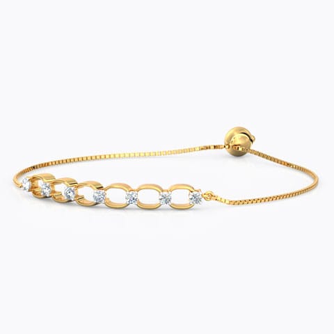 Link Adjustable Diamond Bracelet Diamond Bracelets 18 Karat Yellow Gold Link Adjustable Diamond Bracelet