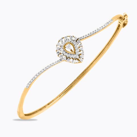 Pretty Drop Diamond Bracelet Diamond Bracelets 14 Karat Yellow Gold Pretty Drop Diamond Bracelet