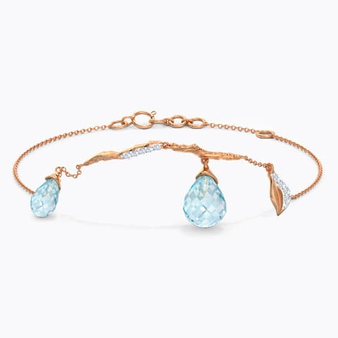 Charmed Dewdrops Gemstone Bracelet Diamond,Gemstone Bracelets 14 Karat Yellow Gold Charmed Dewdrops Gemstone Bracelet