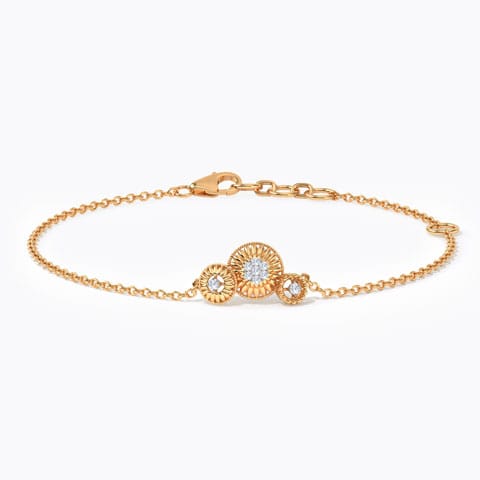 Lena Triad Diamond Bracelet Diamond Bracelets 18 Karat Rose Gold Lena Triad Diamond Bracelet