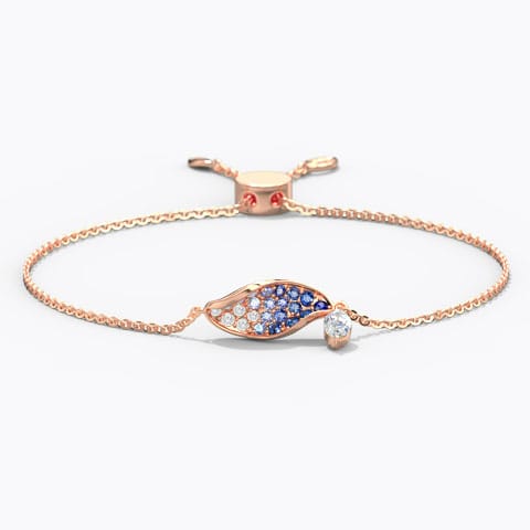 Azure Sway Gemstone Bracelet Diamond,Gemstone Bracelets 18 Karat Rose Gold Azure Sway Gemstone Bracelet