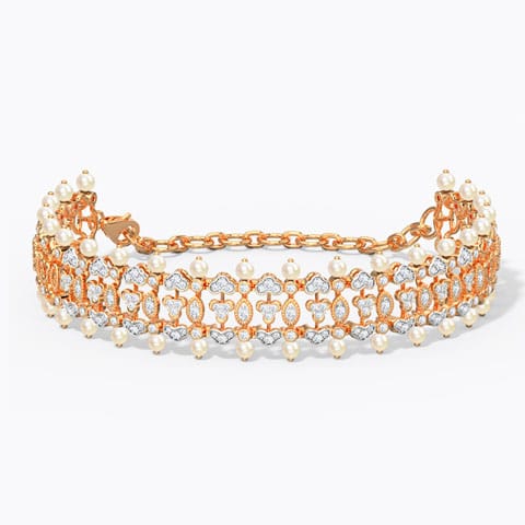 Alexandra Pearl Bracelet Diamond,Gemstone Bracelets 18 Karat Rose Gold Alexandra Pearl Bracelet