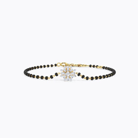 Zivah Diamond Mangalsutra Bracelet Diamond Bracelets 18 Karat Yellow Gold Zivah Diamond Mangalsutra Bracelet