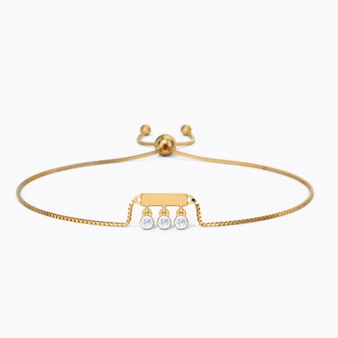 Sway Diamond Adjustable Bracelet Diamond Bracelets 14 Karat Yellow Gold Sway Diamond Adjustable Bracelet