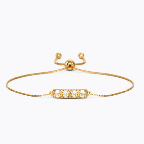 Sleek Diamond Adjustable Bracelet Diamond Bracelets 14 Karat Yellow Gold Sleek Diamond Adjustable Bracelet