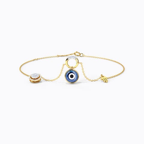 Hamsa Evil Eye Gemstone Bracelet Diamond,Gemstone Bracelets 14 Karat Yellow Gold Hamsa Evil Eye Gemstone Bracelet