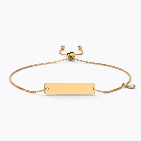 Ira Personalised Adjustable Diamond Bracelet Diamond Bracelets 14 Karat Yellow Gold Ira Personalised Adjustable Diamond Bracelet