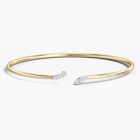 Curvature Diamond Bracelet Diamond Bracelets 14 Karat Yellow Gold Curvature Diamond Bracelet