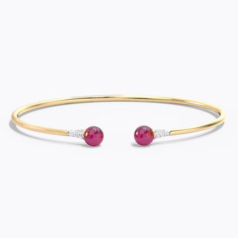 Charming Cherry Gemstone Bracelet Diamond,Gemstone Bracelets 14 Karat Yellow Gold Charming Cherry Gemstone Bracelet