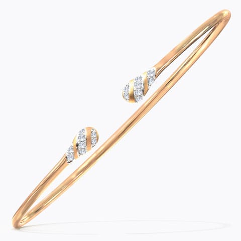 Elizabeth Swirl Diamond Bracelet Diamond Bracelets 14 Karat Rose Gold Elizabeth Swirl Diamond Bracelet