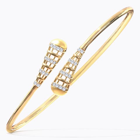 Victoria Deco Diamond Bracelet Diamond Bracelets 14 Karat Yellow Gold Victoria Deco Diamond Bracelet