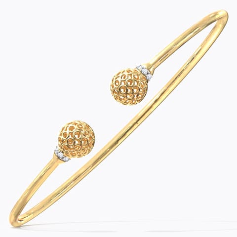 Orb Lattice Diamond Bracelet Diamond Bracelets 14 Karat Yellow Gold Orb Lattice Diamond Bracelet