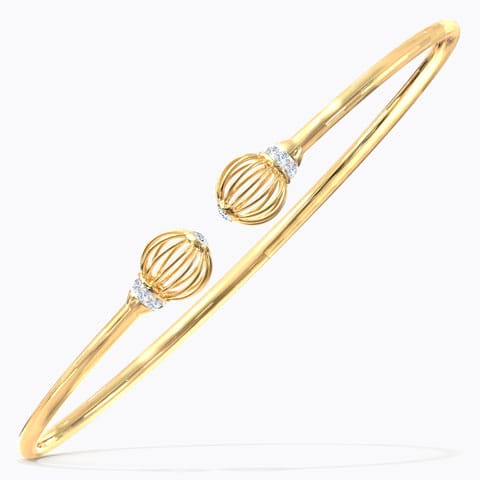 Jasmine Sphere Diamond Bracelet Diamond Bracelets 14 Karat Yellow Gold Jasmine Sphere Diamond Bracelet