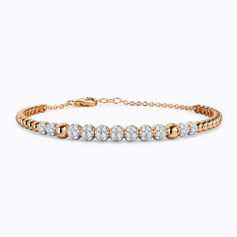 Sequence Diamond Bracelet Diamond Bracelets 14 Karat Rose Gold Sequence Diamond Bracelet
