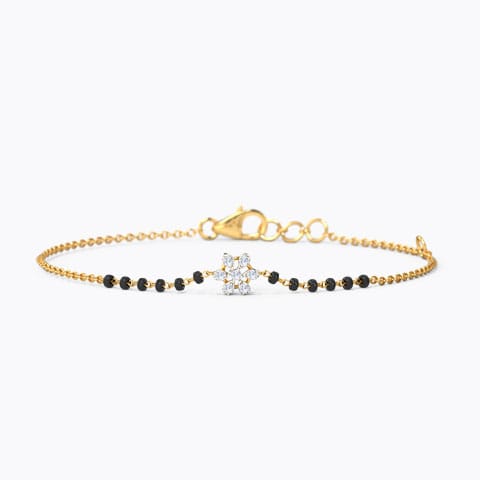 Anira Diamond Mangalsutra Bracelet Diamond Bracelets 14 Karat Yellow Gold Anira Diamond Mangalsutra Bracelet