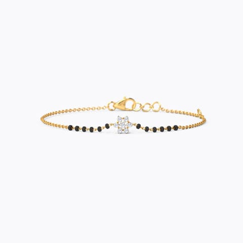 Anira Diamond Mangalsutra Bracelet Diamond Bracelets 14 Karat Yellow Gold Anira Diamond Mangalsutra Bracelet