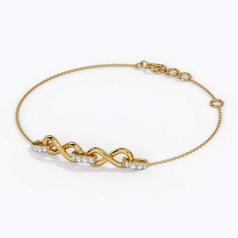 Twist And Twirl Diamond Bracelet Diamond Bracelets 14 Karat Yellow Gold Twist And Twirl Diamond Bracelet