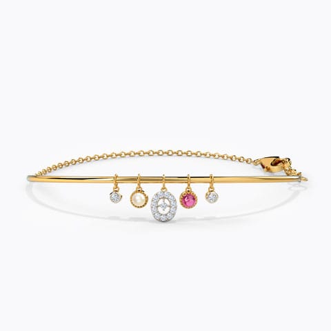 Sparkling Dewdrops Gemstone Bracelet Diamond,Gemstone Bracelets 14 Karat Yellow Gold Sparkling Dewdrops Gemstone Bracelet