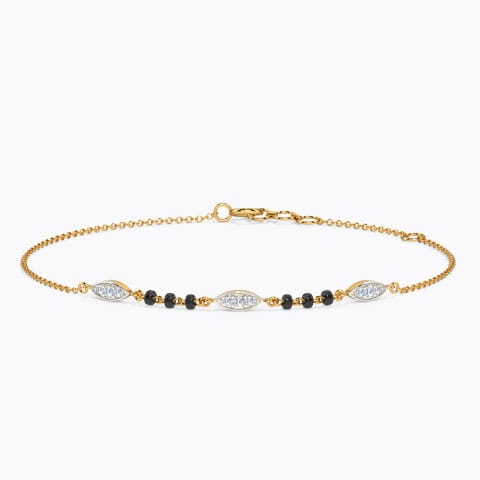 Stella Diamond Mangalsutra Bracelet Diamond Bracelets 14 Karat Yellow Gold Stella Diamond Mangalsutra Bracelet