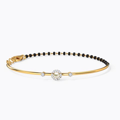 Ishya Diamond Mangalsutra Bracelet Diamond,Gemstone Bracelets 14 Karat Yellow Gold Ishya Diamond Mangalsutra Bracelet