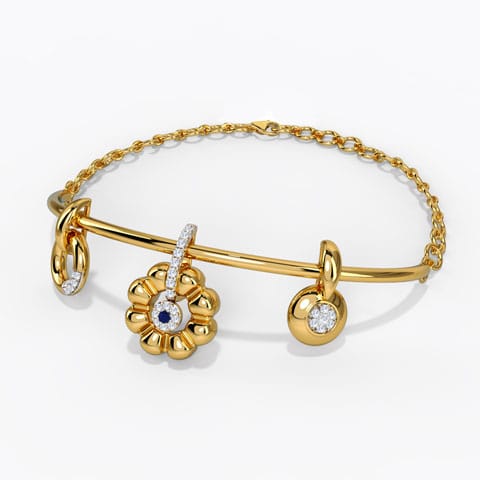 Twirling Beauty Gemstone Bracelet Diamond,Gemstone Bracelets 14 Karat Yellow Gold Twirling Beauty Gemstone Bracelet